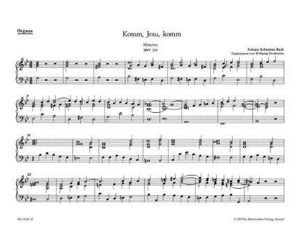 Komm, Jesu, komm BWV 229 