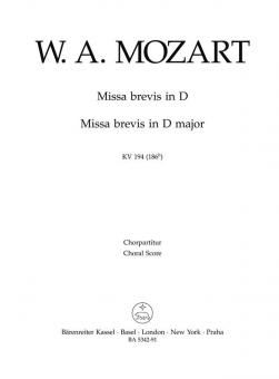 Missa brevis en ré majeur KV 194 (186h) 
