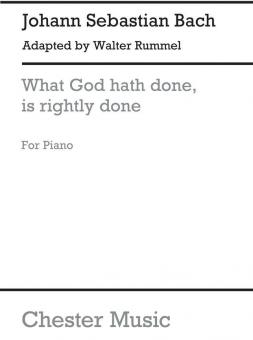 What God Hath Done, Is Rightly Done 