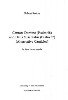 Cantate Domino & Deus Misereatur (Conducting Score) 