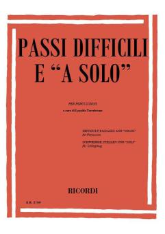 Passi Difficili E A Solo Per Percussioni 