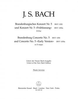 Concerto brandebourgeois no. 5 et concerto no. 5 