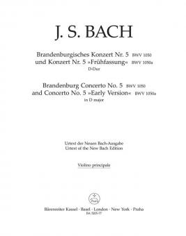 Concerto brandebourgeois no. 5 et concerto no. 5 