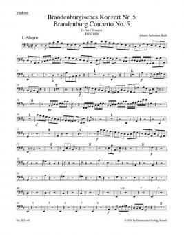 Concerto brandebourgeois no. 5 et concerto no. 5 