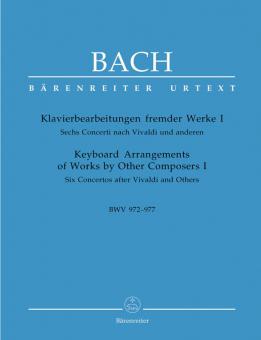 Arrangements pour clavier d'œuvres d'autres compositeurs I BWV 972-977 Standard