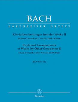 Arrangements pour clavier d'œuvres d'autres compositeurs II BWV 978-984 Standard