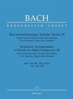 Arrangements pour clavier d'œuvres d'autres compositeurs 3 Standard