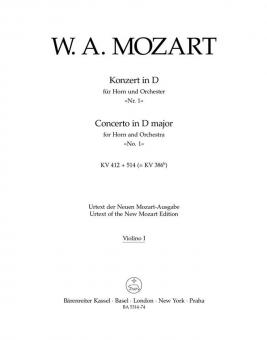 Concerto No. 1 en ré majeur KV 412, 514 (386b) 