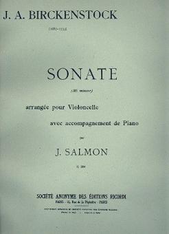 Sonate En Mi Mineur 