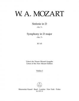 Symphonie No. 7 en ré majeur KV 45 