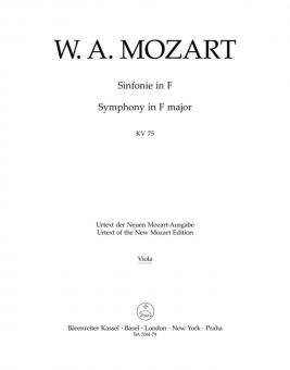 Symphonie en fa majeur KV 75 