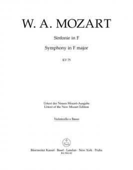 Symphonie en fa majeur KV 75 