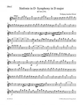 Symphonie No. 11 en ré majeur KV 84 (73q) 