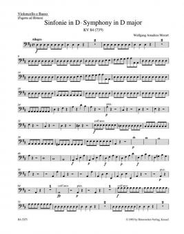 Symphonie No. 11 en ré majeur KV 84 (73q) 