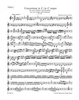 Concertone en ut majeur KV 190, (166b, KV 6 186 E) 