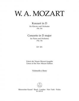 Concerto No. 16 en ré majeur KV 451 