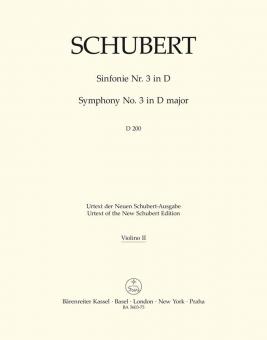 Symphonie No. 3 en ré majeur D 200 