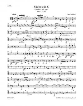 Symphonie No. 6 en ut majeur D 589 