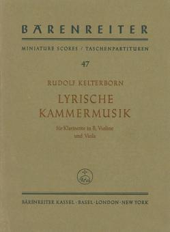 Lyrische Kammermusik (musique de chambre lyrique) 