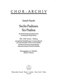 Six psaumes Hob: XXIII: Anhang Standard