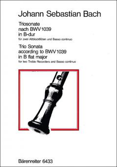 Triosonate in B-Dur BWV 1039 Standard