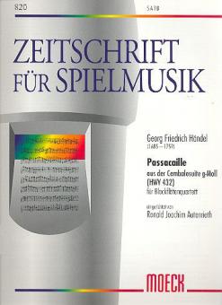 Passacaille aus der Cembalosuite g-Moll, HWV 432 