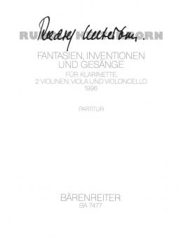 Fantasien, Inventionen und Gesänge 