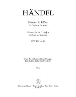 Concerto en fa majeur op. 45020 HWV 292 
