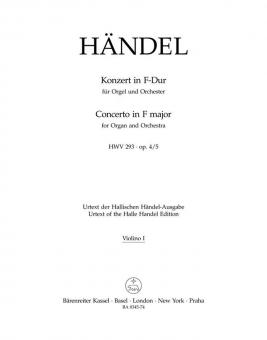 Concerto en fa majeur op. 45050 HWV 293 