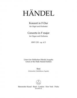 Concerto en fa majeur op. 45050 HWV 293 