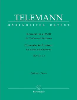 Concerto en mi mineur TWV 51:e3 