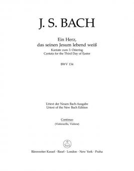 Un cœur qui sait que son Jésus est vivant BWV 134 