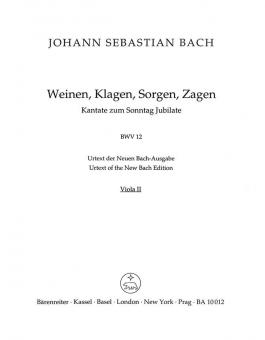 Les pleurs et les lamentations, les tourments et le découragement BWV 12 