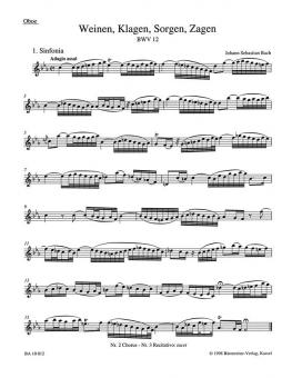 Les pleurs et les lamentations, les tourments et le découragement BWV 12 