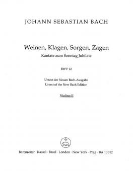 Les pleurs et les lamentations, les tourments et le découragement BWV 12 