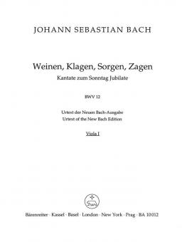 Les pleurs et les lamentations, les tourments et le découragement BWV 12 