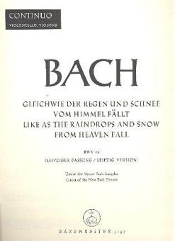 De même que la pluie et la neige tombe du ciel BWV 18 