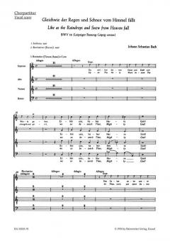De même que la pluie et la neige tombe du ciel BWV 18 Standard