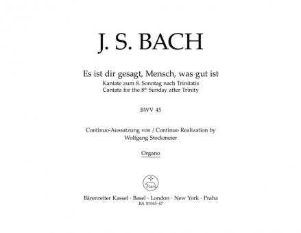 On t'a dit, homme, ce qui est bien BWV 45 