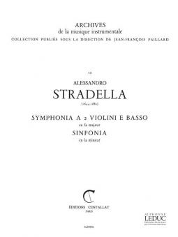 Symphonia en Fa Majeur (et) Sinfonia en la Mineur 