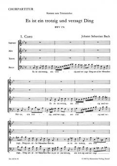C'est une chose obstinée et pusillanime que le cœur de l'homme BWV 176 Standard