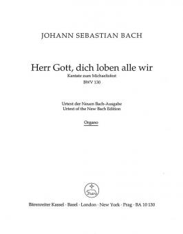Seigneur Dieu, tous nous te louons BWV 130 