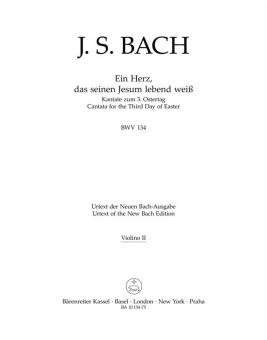 Un cœur qui sait que son Jésus est vivant BWV 134 