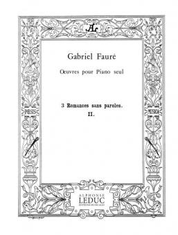 3 Romances sans Paroles Op.17 