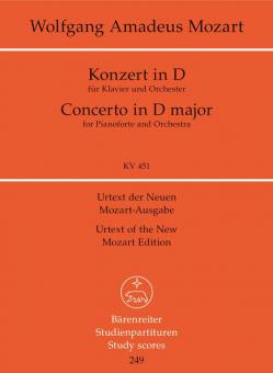Concerto No. 16 en ré majeur KV 451 