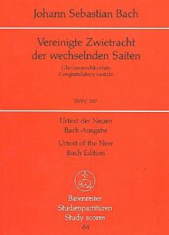 L'heureuse réconciliation des cordes divisées BWV 1207 