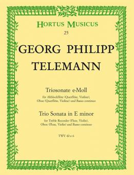 Sonate en trio en mi mineur TWV 42:e6 Standard
