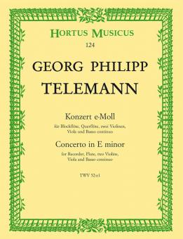Concerto en mi mineur TWV 52:e1 