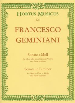 Sonate en mi mineur Standard
