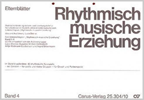Education rythmique et musicale (Tome 4 pour le professeur) 